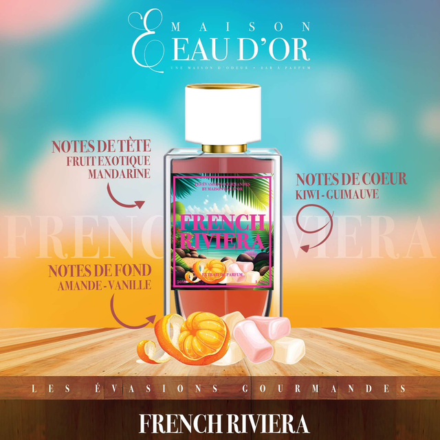 Extrait de parfum - French Riviera - Maison eau d'or - 50ml